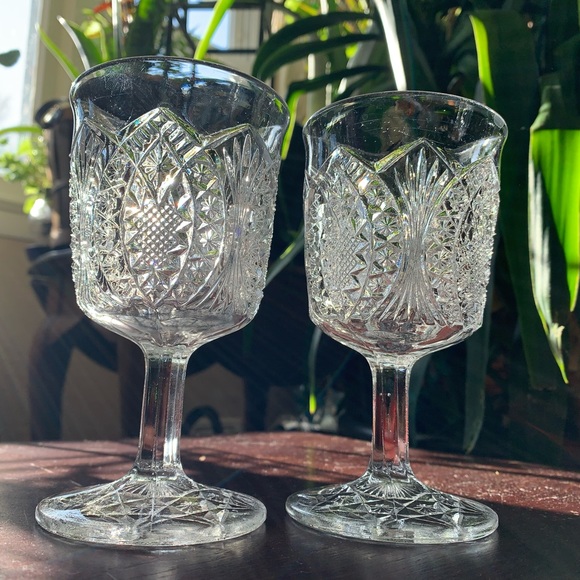 Vintage ArrowHead in Oval Water Goblet By Higbee - Picture 4 of 13